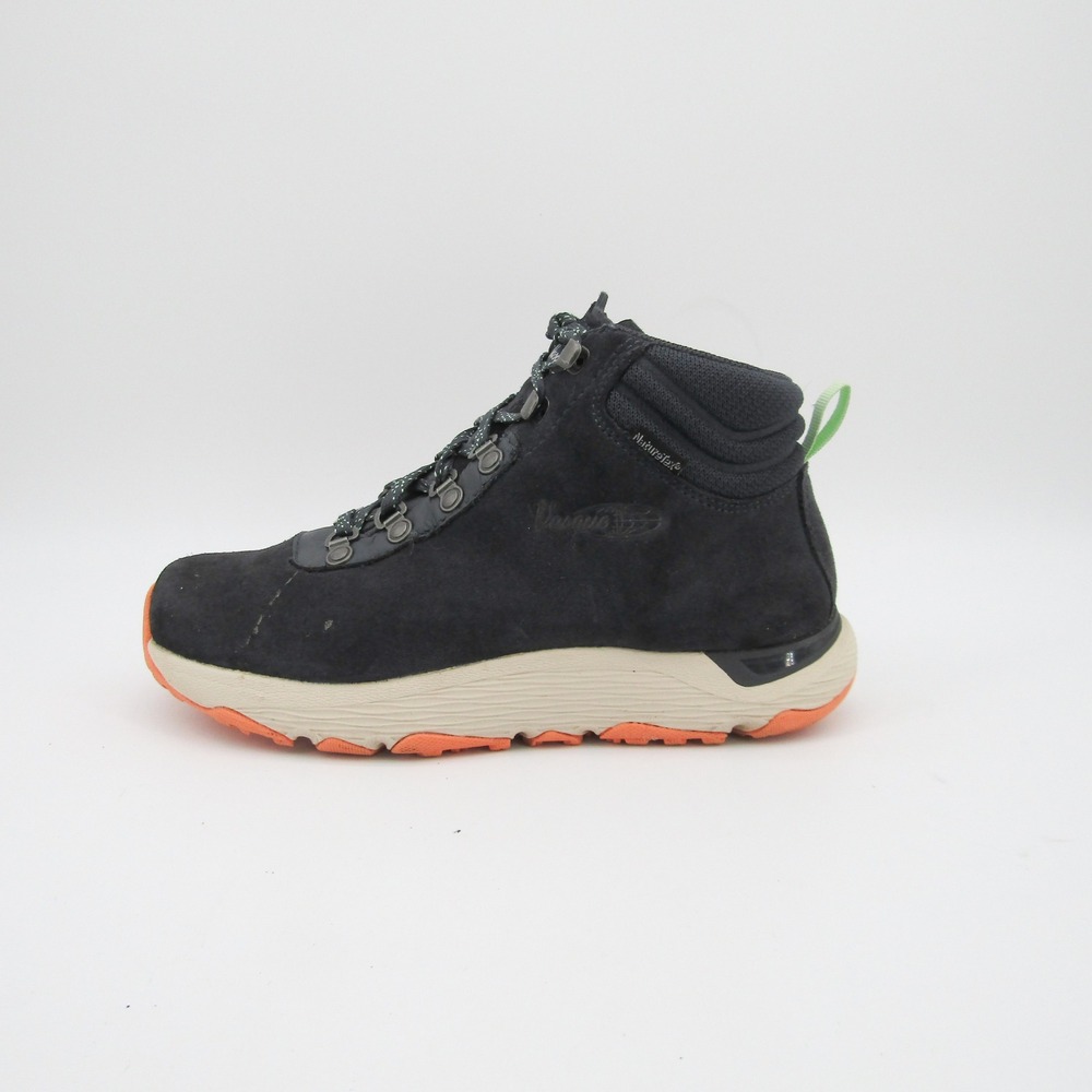 Vasque Women's 7999 M Hiking Boots Size 8.5M Black Suede Orange Sole